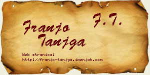 Franjo Tanjga vizit kartica